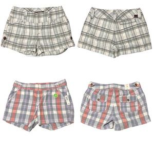 Bundle of 2 Plaid Shorts Old Navy 5” NWT (6) Grane Jeans 3” (7)